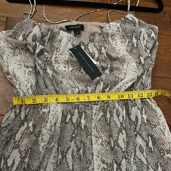 NWT Banana Republic snakeskin print chiffon spaghetti strap dress - Picture 7 of 13